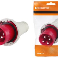 Вилка TDM 034 3Р+РЕ 63А 380В IP54 (10)