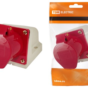 Розетка TDM 115 стационарная 3Р+РЕ+N 16А 380В IP44 (10)