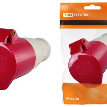 Розетка TDM 224 переносная 3Р+РЕ 32А 380В IP44 (10)