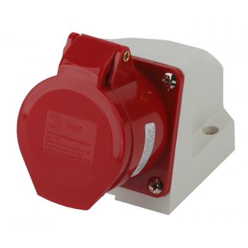 Розетка стационарная 115 3Р+РЕ+N 16А 380В IP44 Эра (10)