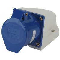 Розетка стационарная 123 2Р+РЕ 32А 220В IP44 Эра (10)