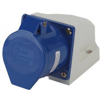 Розетка стационарная 123 2Р+РЕ 32А 220В IP44 Эра (10)