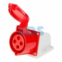 Розетка стационарная 124 3Р+РЕ 32А 380В IP44 Rexant (10)