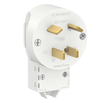 Вилка для электроплит BLANCA белый 3P+N 32А 400В (2)