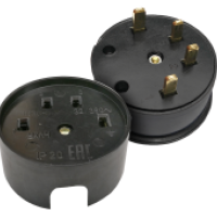 Разъем печной РШ/ВШ карболитовый 25А 380В черный 9112 IN HOME