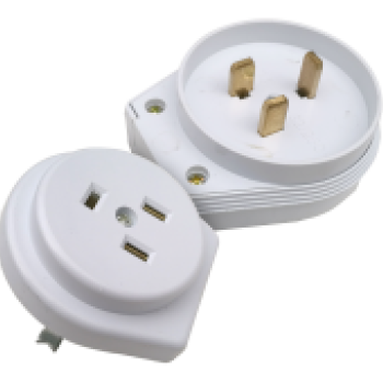 Разъем печной РШ/ВШ 32А 250В пластиковый встраиваемый белый 9133 IN HOME