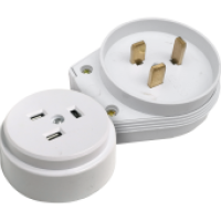 Разъем печной РШ/ВШ 32А 250В пластиковый накладной белый 9123 IN HOME