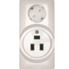 Розетка для электроплит Прима 2-ая с/з белый 32/16А (30)