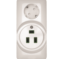 Розетка для электроплит Прима 2-ая с/з белый 32/16А (30)