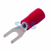 Наконечник вилка изолированный 1.25-3 0.5-1.5мм² Rexant НВИ красный 100шт