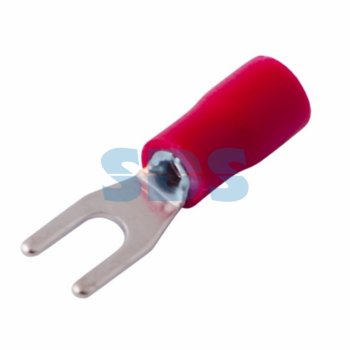 Наконечник вилка изолированный 1.25-3 0.5-1.5мм² Rexant НВИ красный 100шт