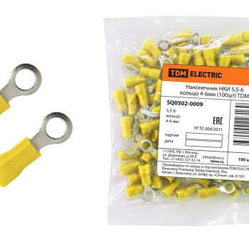 Наконечник кольцо изолированный  5.5-6 4-6мм² TDM НКИ 100шт