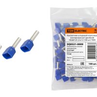 Наконечник штыревой втулочный изолированный двойной 2.5мм²-12 TDM НШвИ(2) 100шт (10)