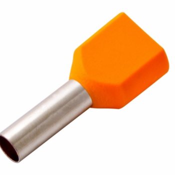 Наконечник штыревой втулочный изолированный F-12мм 2х4мм² (НШВи2 4-12) оранжевый Rexant