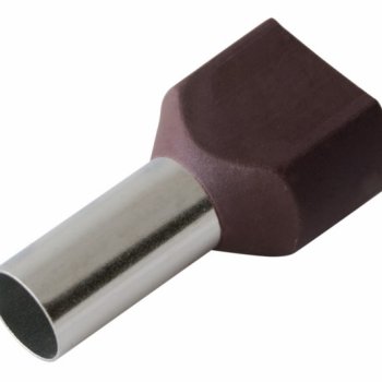 Наконечник штыревой втулочный изолированный F-14мм 2х10мм² (НШВи2 10-14) красный Rexant