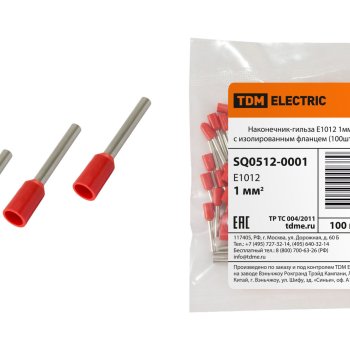 Наконечник-гильза  1.0мм Е1012 100шт TDM (40)