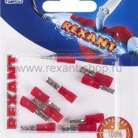 Разъём плоский изолированный мама РпИм 1.25-250 3.8мм 0.5-1.5мм² красный 10шт Rexant