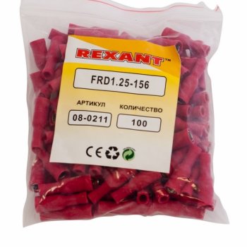 Разъём штекерный изолированный мама РшИм 2-5-4 0.5-1.5мм² 100шт Rexant (100)