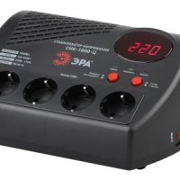 Стабилизатор напряжения ЭРA СНК- 1000-Ц компактный, 1000 ВА, с цифровым дисплеем, 4 розетки с/з (4)