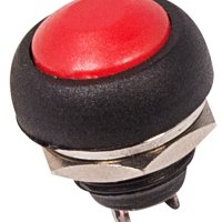 Кнопка Rexant выкл-вкл 1А микро нефиксируемая красный (10)