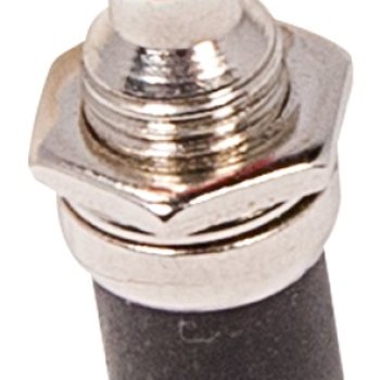 Выключатель-кнопка металл REXANT 220V 2А (2с) OFF-(ON Без фикс) Ø7.2 красная Micro (10)