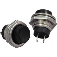 Кнопка Rexant вкл-выкл 2А металл чёрный (10)