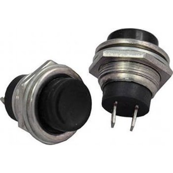 Кнопка Rexant вкл-выкл 2А металл чёрный (10)