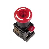 Кнопка IEK AE-22 Гриб 1з+1p фиксируемая 220В красный (10)