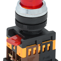 Кнопка IEK AELA-22 Гриб 1з+1р подсветка 240В красный (10)