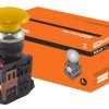 Кнопка TDM AEA-22 Гриб 1з+1р 220В жёлтый (10)