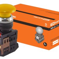 Кнопка TDM AEA-22 Гриб 1з+1р 220В жёлтый (10)