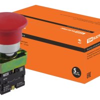 Кнопка TDM BC41 Гриб 1з красный (10)