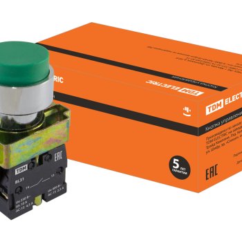 Кнопка TDM BL31 1з зелёный (10)