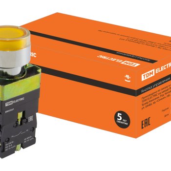 Кнопка TDM BW3561 1з подсветка жёлтый (10)