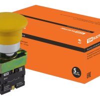 Кнопка TDM BС51 Гриб 1з желтый (8)