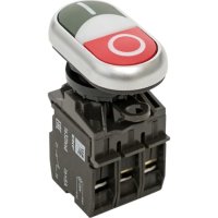 Кнопка двойная EKF PROxima LA32HND Пуск-Стоп 1з+1р подсв 220В красно-зеленая (10)