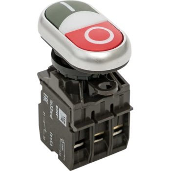 Кнопка двойная EKF PROxima LA32HND Пуск-Стоп 1з+1р подсв 220В красно-зеленая (10)