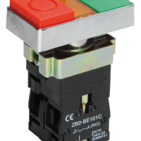 Кнопка двойная IEK LAY5-BW8465 I-O 1з+1р подсветка 600В (20)