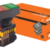 Кнопка двойная TDM РPВВ-30N Пуск-Стоп 1з+1р подсветка 220В зелёный/красный (10)