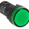 Лампа индикаторная EKF AD16-22HS зеленый 400В (10)