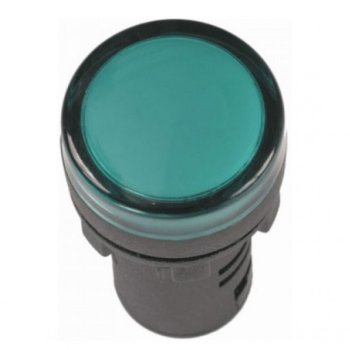 Лампа индикаторная IEK AD-22DS(LED) зеленый  12В (10)