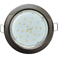 Светильник точечный GX53 черный хром Ecola H4 к+ (10/50)