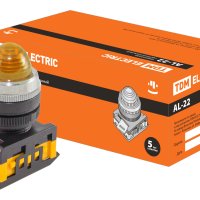 Лампа индикаторная TDM AL-22 желтый 230В (10)