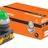 Лампа индикаторная TDM AL-22 зеленый 230В (10)