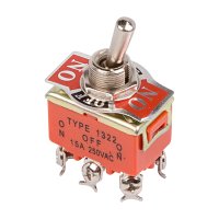 Тумблер Rexant 15А вкл-выкл-вкл 2полюса 6 контактов (10)