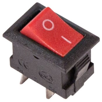 Выключатель Rexant вкл-выкл  3А микро красный (10)