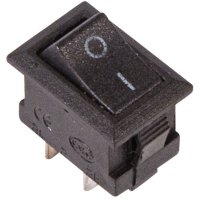 Выключатель Rexant вкл-выкл  3А микро черный (10)