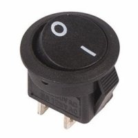 Выключатель Rexant вкл-выкл  3А подсветка круг черный (10)