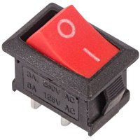Выключатель Rexant вкл-выкл  6А красный (10)