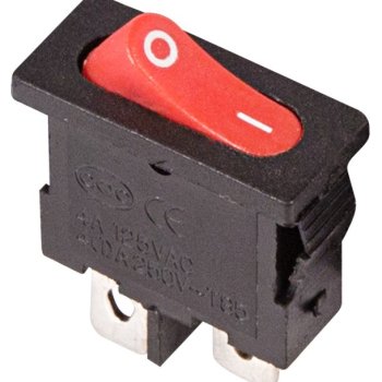 Выключатель Rexant вкл-выкл  6А мини красный (10)